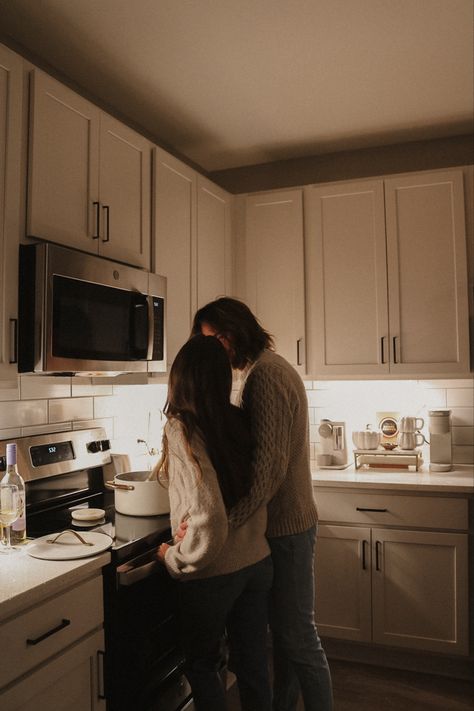 Cute Couple At Home, Renovation Aesthetic Couple, Couples Living Together Aesthetic, Cozy Home Engagement Shoot, Living Together Aesthetic Couple, Home Couple Aesthetic, Couples At Home Photoshoot, At Home Photoshoot Ideas Couple, Domestic Couple Aesthetic