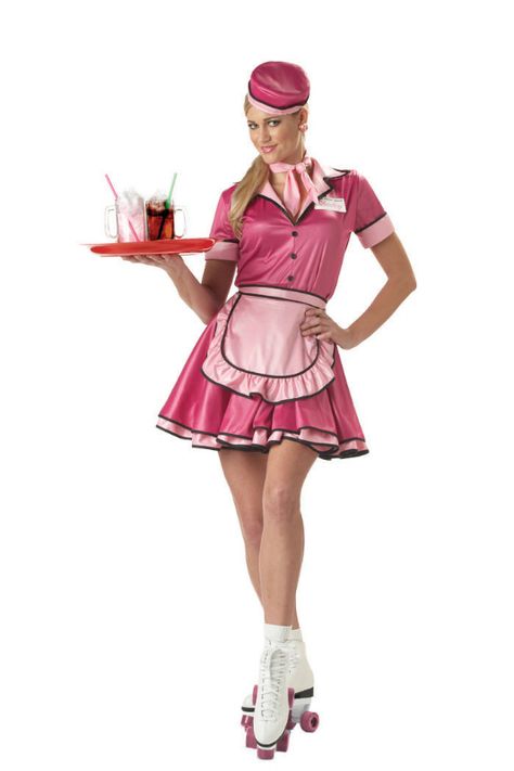 Car hops Waitress Uniform, Baby Boomers Memories, Car Hop, Soda Shop, Shop Car, Roller Skaters, Vintage Lady, Roller Skate, Roller Skates