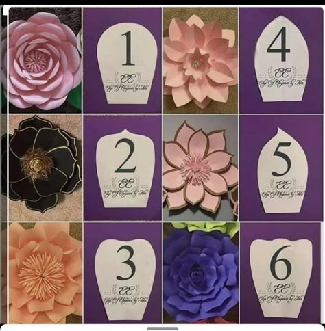 Paper Flowers Backdrop, Free Paper Flower Templates, Paper Flower Backdrop Wedding, Giant Paper Flowers Diy, Giant Paper Flowers Template, Flower Petal Template, Paper Flower Patterns, Diy Flores, Idee Cricut