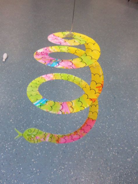 Spiral snake mobile - cardboard template to colour in from Baker Ross Spiral Snake, Cardboard Template, Rainbow Serpent, Mobile Template, Kids Garden, Community Development, Kids Club, Gardening For Kids, Professional Templates