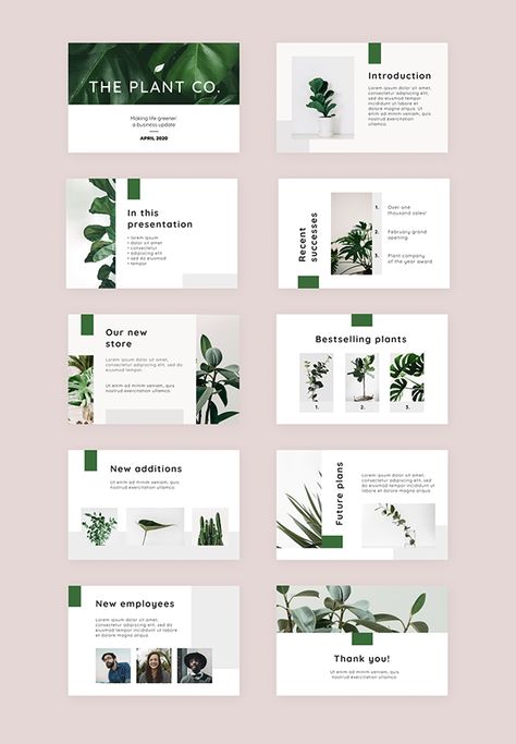 Nature Presentation Design, Project Presentation Layout, Plant Presentation, Presentation Inspiration, Digital Brochure, Mises En Page Design Graphique, Nature Presentation, Presentation Slides Design, Brochure Inspiration