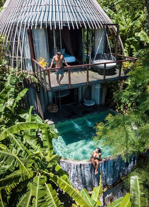 Have you ever stayed in a pool villa hanging on the tree before?  Situated in one of the best Thai island - Phuket, the Keemala Resort offers the unique staying experience in their 38 uniquely designed villas. They are surrounded by green scenery and come Keemala Phuket, Thai Islands, Ao Nang, Beautiful Pools, Destination Voyage, Phuket Thailand, Krabi, Vacation Places, Pattaya