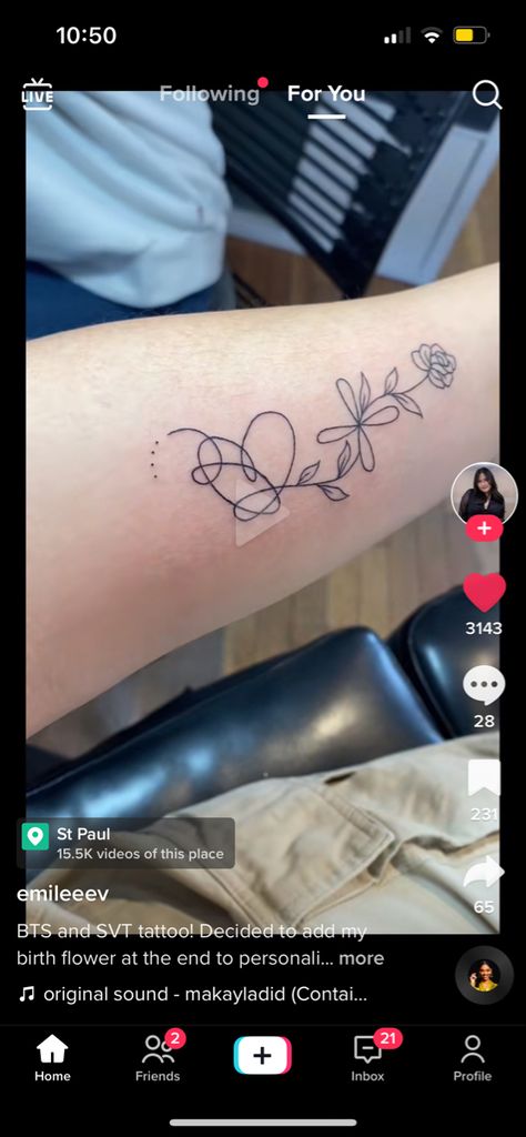 Hitorijanai Svt Tattoo, Carat Tattoo Seventeen, Svt Tattoos Ideas, Bts Flower Tattoo, Seventeen Tattoo Ideas, Kpop Tattoos, Heaven Tattoos, Army Tattoos, Bts Tattoos