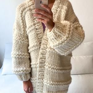 7949e456002b28988d38185bd30e77fddesc36129433ri Patchwork Cardigan, Cardigan Oversized, Warm Cardigan, Handmade Sweater, Mohair Cardigan, Chunky Cardigan, Sweater Fits, Chunky Wool, Pocket Cardigan