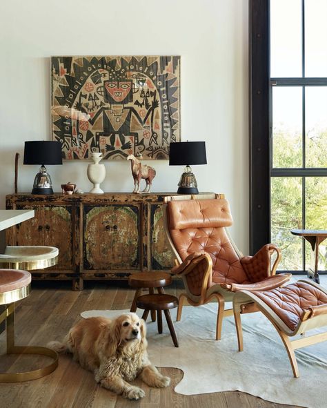 The Former Dancer behind Mutuus Studio Designs with Choreography in Mind - 1stDibs Introspective Framed Windows, Hollywood Hills Homes, African Artwork, Clarence House, Teak Dining Table, Los Angeles Homes, Hollywood Hills, House On A Hill, California Homes