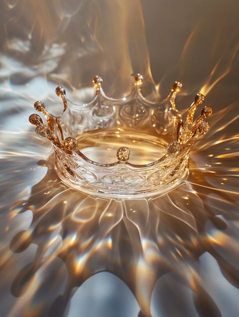 Top view, a crystal crown, shadow, spotlight, golden floating light spots, still life photography --v 6 Crown Shadow, Illusion Photography, Crown Aesthetic, Floating Lights, Golden Crown, Light Spots, Crystal Crown, Tiaras And Crowns, Life Photography