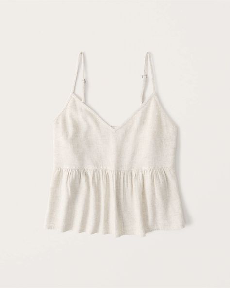 Women's Trapeze Cami | Women's Tops | Abercrombie.com Linen Tank, Womens Cami, Flowy Tank Tops, Dream Clothes, Tank Top Cami, Summer Tops, American Apparel, Abercrombie Fitch, Adjustable Straps