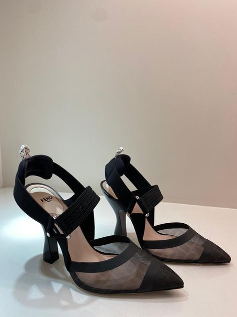 Heels Fendi, Fendi Pumps, Elegant Shoes Heels, Fendi Heels, Fendi Sandals, Fendi Boots, Heels Classy, Fendi Shoes, Elegant Shoes