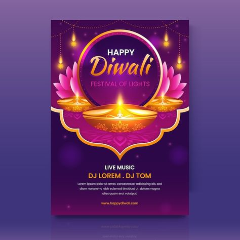 Diwali Template Design, Diwali Poster Design, Happy Diwali Poster, Diwali Poster, Gradient Poster, Diwali Festival Of Lights, Festival Flyer, Diwali Celebration, Festival Poster