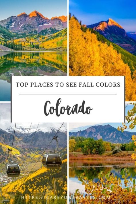 Top Places to See Fall Colors in Colorado - Carey On Travels Places In Colorado, Best Dates, Quaking Aspen, Colorado Travel Guide, Colorado Fall, Visit Colorado, Scenic Railroads, Maroon Bells, Utah Travel