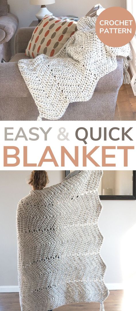 Easy Modern Crochet Blanket, Free Crochet Toddler Blanket Pattern, Crochet Blanket One Day, Quick Crochet Throw Blanket, Quick Crochet Blanket Pattern Free Simple, Open Weave Crochet Blanket, Easy Quick Crochet Projects Free, Quick Crochet Blankets Free Patterns, Airy Crochet Blanket