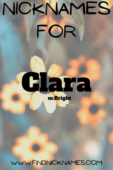 Check out our list of nicknames for Vintage Name(Clara) #Cool #Cute #Nicknames #List #Forgirls Clara Name Meaning, Clara Name, Creative Nicknames, Cool Girlfriend, Nicknames For Girls, Good Nicknames, Meaningful Baby Names, Feminine Names, Babies Names