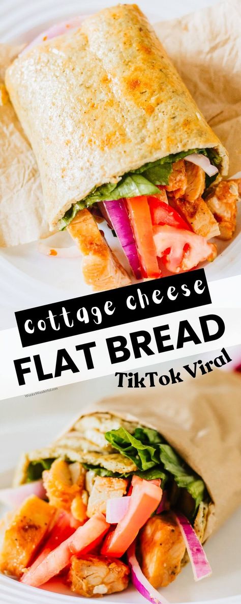 This viral TikTok COTTAGE CHEESE FLAT BREAD is a high protein wrap. Made with cottage cheese, eggs and seasoning - it doesn't get easier. Cottage Flat Bread, Egg Cottage Cheese Flat Bread, Cottage Cheese Flatbread, Flat Bread Wraps, Traditional Bread Recipe, Frito Corn Salad, Breakfast Sides Dishes, Cottage Cheese Eggs, Cheese Flatbread