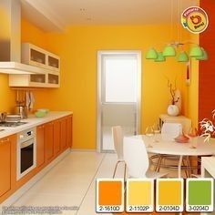 Pintura Cocina Pared Ideas, Small Kitchen Colors, Wall Color Combination, Yellow Kitchen Decor, House Paint Interior, Kabinet Dapur, Bedroom Decor For Couples, Home Decor Colors, Kitchen Cabinet Colors