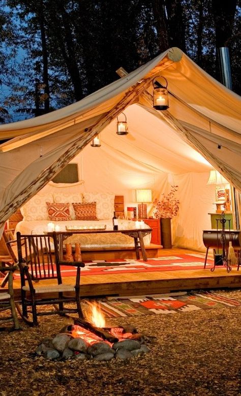 Cabin Tent, Bell Tent, Camping Glamping, Jackson Hole, Camping And Hiking, Go Camping, Oh The Places Youll Go, Tent Camping, In The Woods