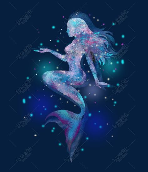 Blue Mermaid Drawing, Mermaid Wallpaper Iphone, Cosmic Mermaid, Galaxy Mermaid, Fantasy Underwater, Sarra Art, Mermaid Png, Amy Brown Fairies, Mermaid Images