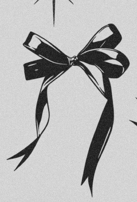 Black Ribbon Tattoo, Black Bow Tattoo, Bow Tattoo Stencil, Skull Bow Tattoo, Goth Bow Tattoo, Vintage Bow Illustration, Bow Sketch Ribbon, Bow Tattoo Designs, Bow Drawing