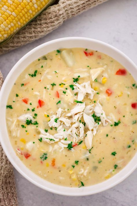 Easy Crab and Corn Bisque - Cooked by Julie Crab And Corn Bisque, Crab And Corn Soup, Crab And Corn, Corn Bisque, Lump Crab Meat, Crab Bisque, Meat And Potatoes, Creamy Crab, Lump Crab