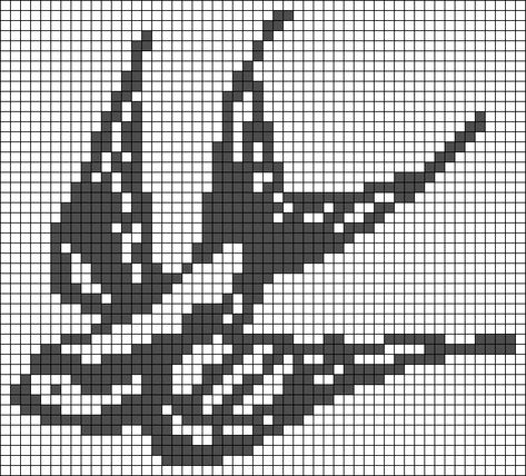 Bird Grid Pattern, Beetle Alpha Pattern, Alpha Pattern Knitting, Bird Alpha Pattern, Animal Alpha Pattern, Goth Alpha Pattern, Harry Styles Drawing, Crochet Birds, Pixel Crochet