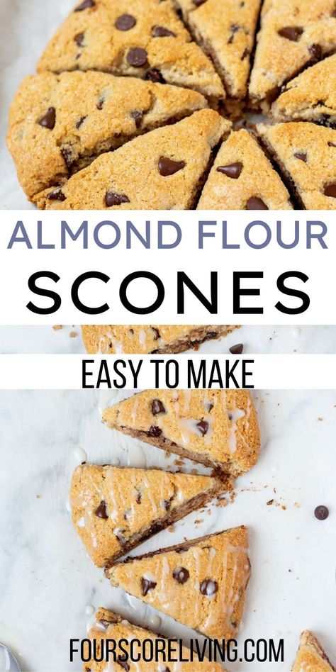 Almond Flour Scones Scones With Almond Flour, Almond Flour Scones, Gluten Free Scones, Scones Recipe Easy, Almond Flour Cookies, Scones Easy, Baking With Almond Flour, Apple Dumplings, Blueberry Scones