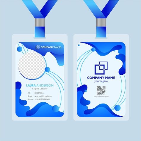 Id card design template | Premium Vector #Freepik #vector #blue #design #abstract #set Id Card Design Template, Id Template, Photo Bebe, Id Card Design, Identity Card Design, Card Design Template, School Id, Id Card Template, Background Remover