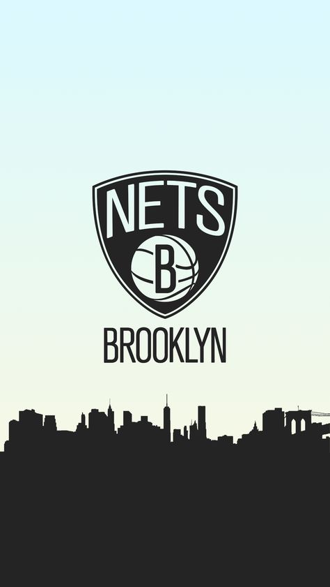 NBA Basketball Team Brooklyn Nets Desktop Background. Basketball Wallpaper in a Skyline, it's a free Brooklyn Nets phone wallpaper. Nets Basketball Brooklyn, Nba Team Logo Wallpapers, Brooklyn Nets Wallpapers Iphone, Nba Logo Wallpapers, Brooklyn Nets Wallpapers, Nba Teams Logos, Nets Wallpaper, Brooklyn Wallpaper, Cam Johnson