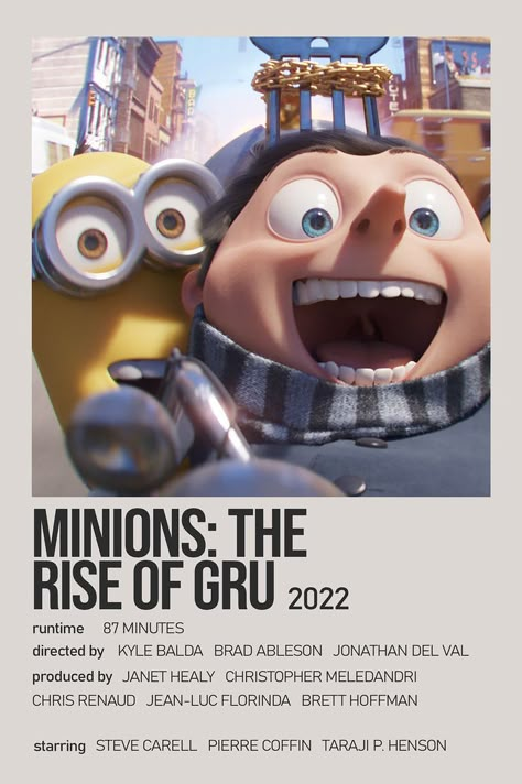 Minimalistic Polaroid Poster, Cartoon List, Alan Arkin, Minions The Rise Of Gru, Movie Stickers, Rise Of Gru, Classic Films Posters, Iconic Movie Posters, Girly Movies