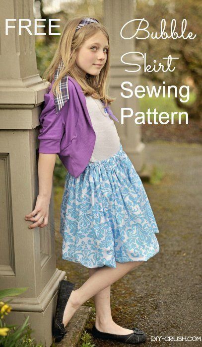 Bubble Skirt Sewing Pattern - DIY Crush Free Kids Sewing Patterns, Bubble Skirts, Making Your Own Clothes, Kids Sewing Patterns, Skirt Sewing Pattern, Sewing Kids Clothes, Fabric Purse, Skirt Sewing, Sewing Patterns Girls