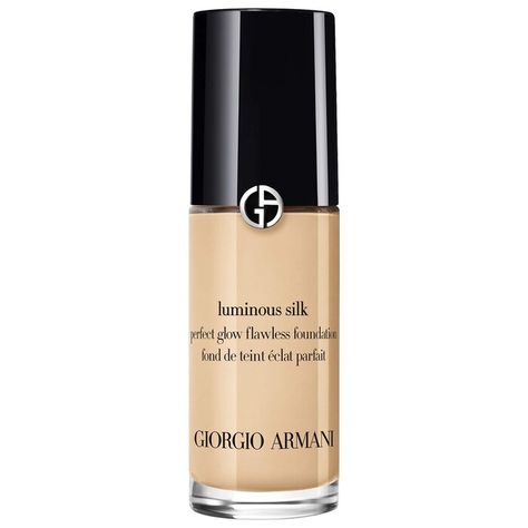 Mini Luminous Silk Perfect Glow Flawless Oil-Free Foundation - Armani Beauty | Sephora Giorgio Armani Foundation, Luminous Makeup, Giorgio Armani Luminous Silk, Luminous Foundation, Giorgio Armani Beauty, Luminous Silk Foundation, Lightweight Foundation, Oil Free Foundation, Makeup Gift Sets