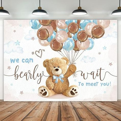 Amazon.com : Imirell We Can Bearly Wait Backdrop 7Wx5H Feet, Bear Baby Shower Decorations for Boys, Cute Lovely Cartoon Balloons Baby Shower Party, Bear Photography Backgrounds Newborn Photo Shoot Decor Props : Electronics We Can Bearly Wait Backdrop, Bear Baby Shower Backdrop, Teddy Bear Baby Shower Centerpiece, Cartoon Balloons, Brown Balloons, God Mother, Baby Shower Corsage, We Can Bearly Wait, Shower Backdrop