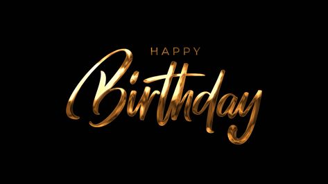 Happy Birthday Text Animation with Gold Liquid Texture Birthday Cake Text, Cake Text, Happy Birthday Logo, Happy Birthday Invitation Card, Happy Birthday Font, Happy Birthday Typography, Birthday Typography, Liquid Texture, Happy Birthday Black