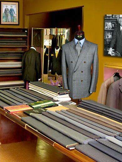 Mens Fabric Store Design, Tailor Shop Interior, Tailoring Aesthetic, Tailor Aesthetic, Tailoring Shop Interior Design, Men Clothing Store, Cheap Wardrobes, Showroom Inspiration, Clothing Store Interior