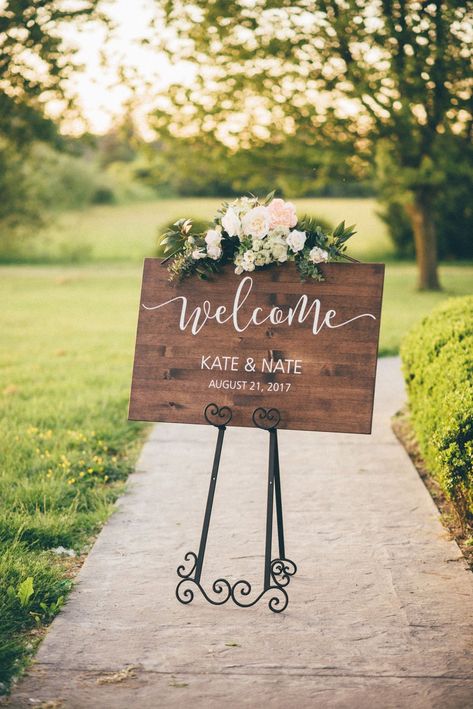 Wedding Welcome Sign Wood Wedding Sign Rustic Wedding | Etsy Wedding Welcome Signs With Flowers, Wedding Welcome Sign With Flowers, Welcome Signs For Wedding, Welcome Party Wedding, Welcome To Wedding Sign, Hunters Wedding, Welcome Sign Ideas, Wedding Decor Signs, Wood Wedding Signs Rustic