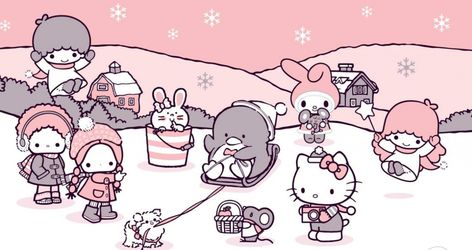 Desktop Sanrio Wallpapers - Wallpaper Cave Hello Kitty Christmas Desktop Wallpaper, Christmas Aesthetic Wallpaper Horizontal, Christmas Sanrio Wallpaper Desktop, Sanrio Christmas Wallpaper Desktop, Christmas Wallpaper Horizontal, Sanrio Poster, Hello Kitty And Her Friends, Winter Wallpaper Desktop, Wallpaper Sanrio