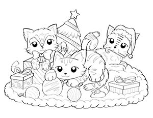 Christmas Cat Coloring Pages Free Printable, Christmas Coloring Printables, Yule Cat, Coloring Christmas, Cat Coloring Pages, Kittens Coloring, Animal Gifts, Turtle Costumes, Technology Diy