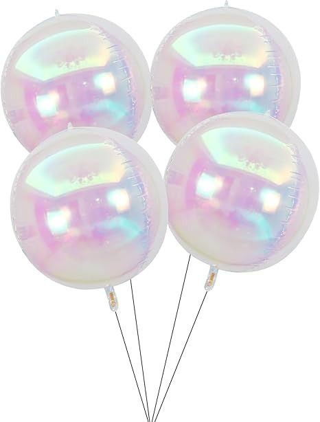 Amazon.com: 22Inch Iridescent 4D Sphere balloons,Holographic balloons for 21st birthday party/Iridescent party/girl party/Groovy party decoration(4pcs) : Home & Kitchen Iridescent Party, Groovy Party, 21st Birthday Party, Birthday Party 21, Kids Gift Guide, Cow Bell, Party Girl, Girl Party, Gift List