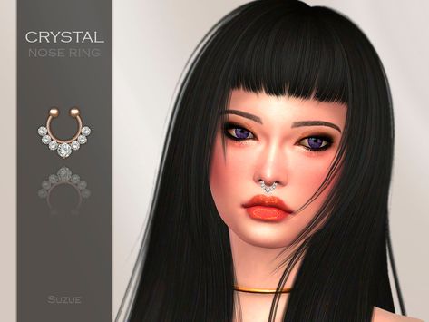 Pirsing Face, Elder Ring, Sims 4 Cc Hair, Sims 4 Piercings, Sims 4 Cc Kids Clothing, Smiley Piercing, Sims 4 Game Mods, Nose Earrings, Sims 4 Dresses