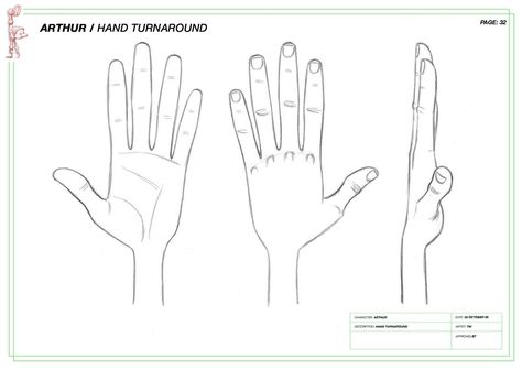 cartoon hand Sony Pictures Animation, Arthur Christmas, Character Turnaround, Aardman Animations, Drawing Superheroes, Drawing Sheet, Character Model Sheet, Character Model, Hand Drawing Reference