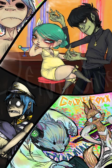 Studio Killers and the Gorillaz Studio Killers Wallpaper, Killers Wallpaper, Gorillaz Art Style, Studio Killers, The Gorillaz, Gorillaz Fan Art, Animation Styles, Jamie Hewlett, Gorillaz Art