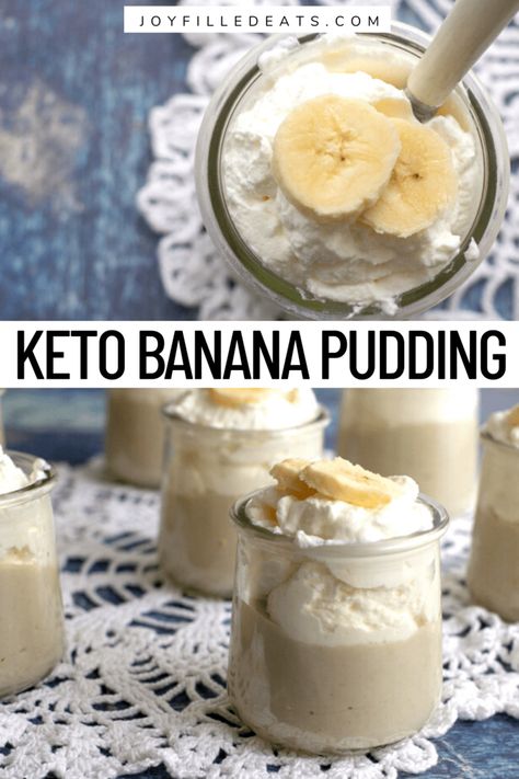 Keto Banana Pudding, Keto Banana, Keto Pudding, Trim Healthy Mama Dessert, Keto Banana Bread, Cacao Butter, Butter Pecan Cookies, Joy Filled Eats, Thm Desserts