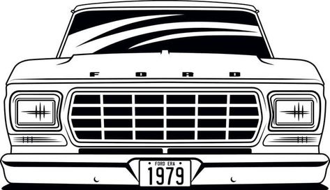 Ford 1979, Ford 79, 79 Ford Truck, Jetta A4, Old Ford Truck, Truck Tattoo, 1979 Ford Truck, Classic Ford Trucks, Cool Car Drawings