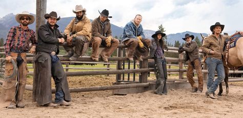 The ‘Yellowstone’ Ranch Hands Chat About Their Unusual Rite of Passage and the Special Bond They Share — Entertainment Weekly Yellowstone Clothing, Dutton Family, Yellowstone Ranch, Yellowstone Series, Ian Bohen, Luke Grimes, Character Role, Oregon Trail, Cowboy Art