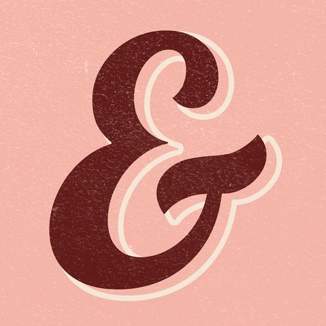 Ampersand  sign symbol icon handwritten lettering typography psd | free image by rawpixel.com / jingpixar And Symbol Font, 70s Lettering, Typography Psd, 70s Font, Quotation Mark, Ampersand Sign, Highlight Ig, Handwritten Lettering, Quote Mark