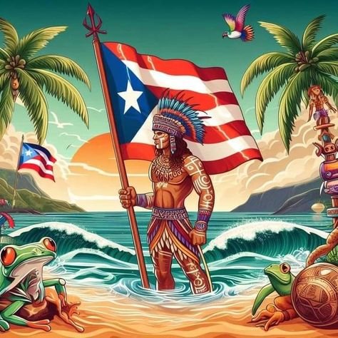 Puerto Rican Artwork, Taino Indians, Puerto Rico Pictures, Puerto Rico Vacation, Puerto Rico History, Puerto Rico Art, Puerto Rican Flag, Puerto Rican Culture, Puerto Rican Pride