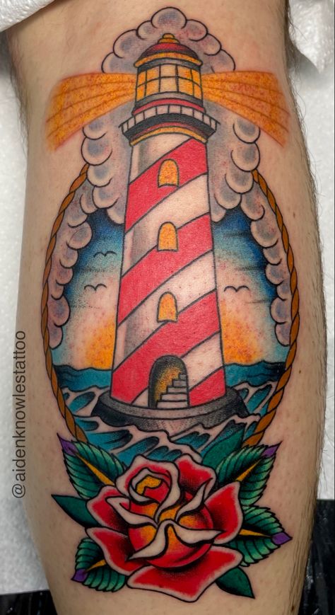 Trap Tattoos For Women, Lighthouse Tattoo Meaning, Traditional Lighthouse Tattoo, Lighthouse Tattoos, Old School Tattoo Sleeve, Traditional Tattoo Stencils, Hawaii Tattoos, Bear Tattoo Designs, Traditional Tattoo Old School