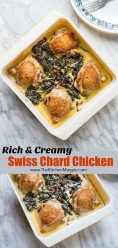 Parmesan Garlic Sauce, Swiss Chard Recipes Easy, Swiss Chard Recipes, Chard Recipes, Bake Chicken, Creamy Garlic Chicken, Recipes Oven, Sauce Chicken, Chicken Thigh Recipes Oven