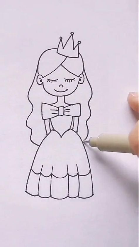 Draw a Queen Prince easy steps in 2022 | Drawings, Hand art drawing, Book art diy Book Art Diy Easy, Hand Art Kids, Art Kits For Kids, Drawing Lessons For Kids, Easy Doodle, Easy Drawings For Kids, Bullet Journal Diy, Easy Doodle Art