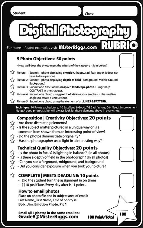 Photography Rubric, Photography Curriculum, Homeschool Photography, Photography Teaching, Yearbook Photography, Photography Classroom, Teaching Yearbook, Design Classroom, Art Rubric