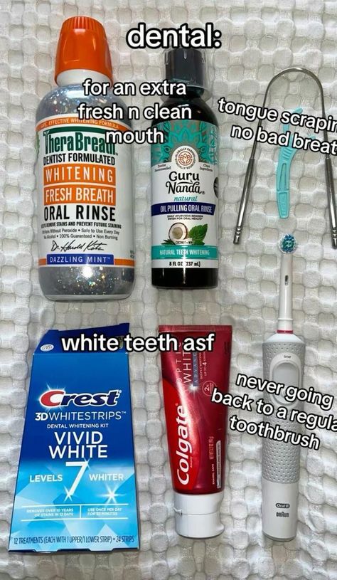 oral care routine Mouth Hygiene Products, Hygiene Products Sensitive Skin, Tooth Care Products, Dental Hygiene Products, Dental Care Products, Back To School Hygiene Products, Dental Care Routine, Down There Care Products, Teeth Hygiene Routine