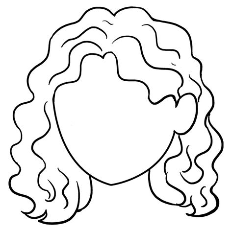 Draw Curly Hair, Curly Hair Cartoon, Girl Drawing Easy, Hair Details, Girl Face Drawing, Curly Hair Drawing, Easy Drawing Tutorial, Cartoon Hair, Hair Sketch